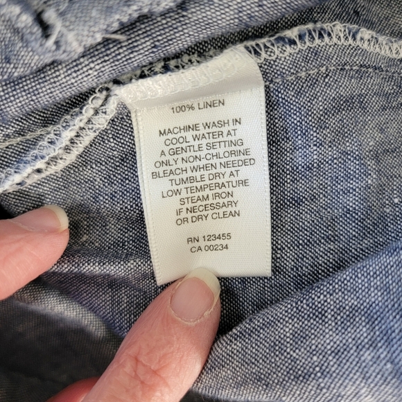 Lord & Taylor Blue Flat Front Shorts with Cuff - Picture 8 of 12